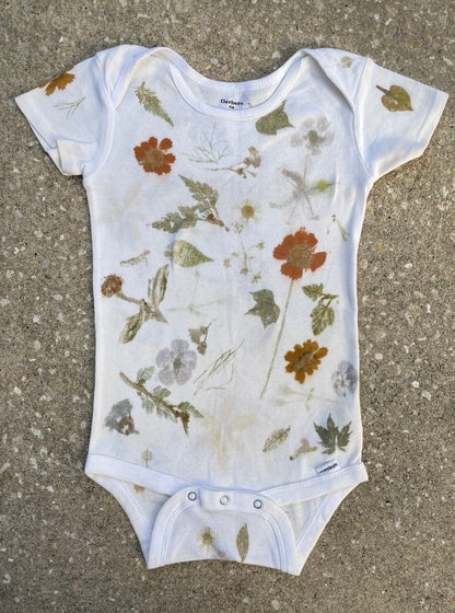 Flower Hammered Baby Onesie